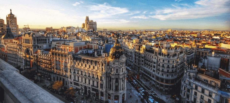 Overview of downtown Madrid